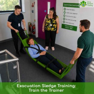 Build in-house evacuation sledge training capability. Covers 6 sledge and ski-sheet models, including AirFlow mattress types for healthcare settings. PEEP awareness and training delivery skills