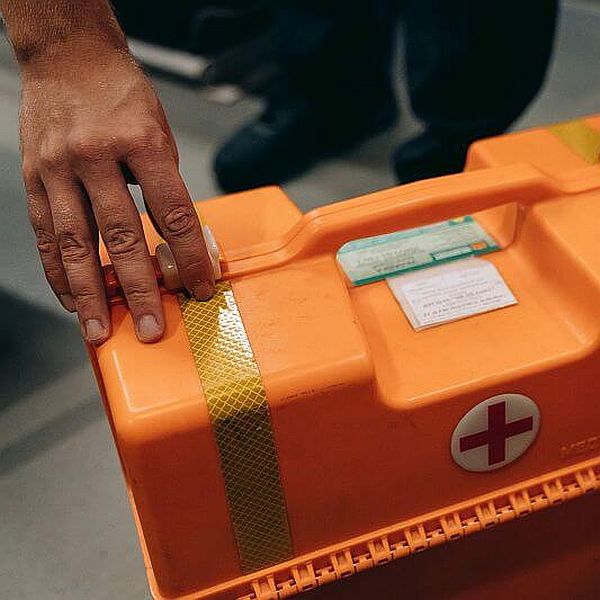 Image of a closed first aid box