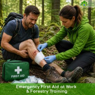 QNUK EFAW+F: Emergency First Aid at Work plus Forestry, for contractors and workers on Forestry England land. Face to face and blended learning. Ofqual regulated option available.
