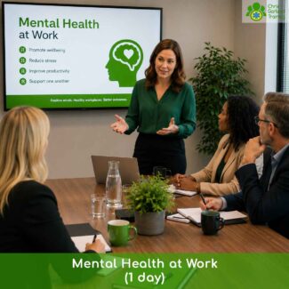 An Ofqual-regulated, one-day workplace mental health qualification for employees in any sector. Covers conditions, stress, harmful coping strategies and supporting colleagues. Aligned with NHS and HSE guidance